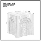 15.74'' Square Side Table Small Coffee Table Accent Table Bedside Table for Living Room Bedroom,Nature