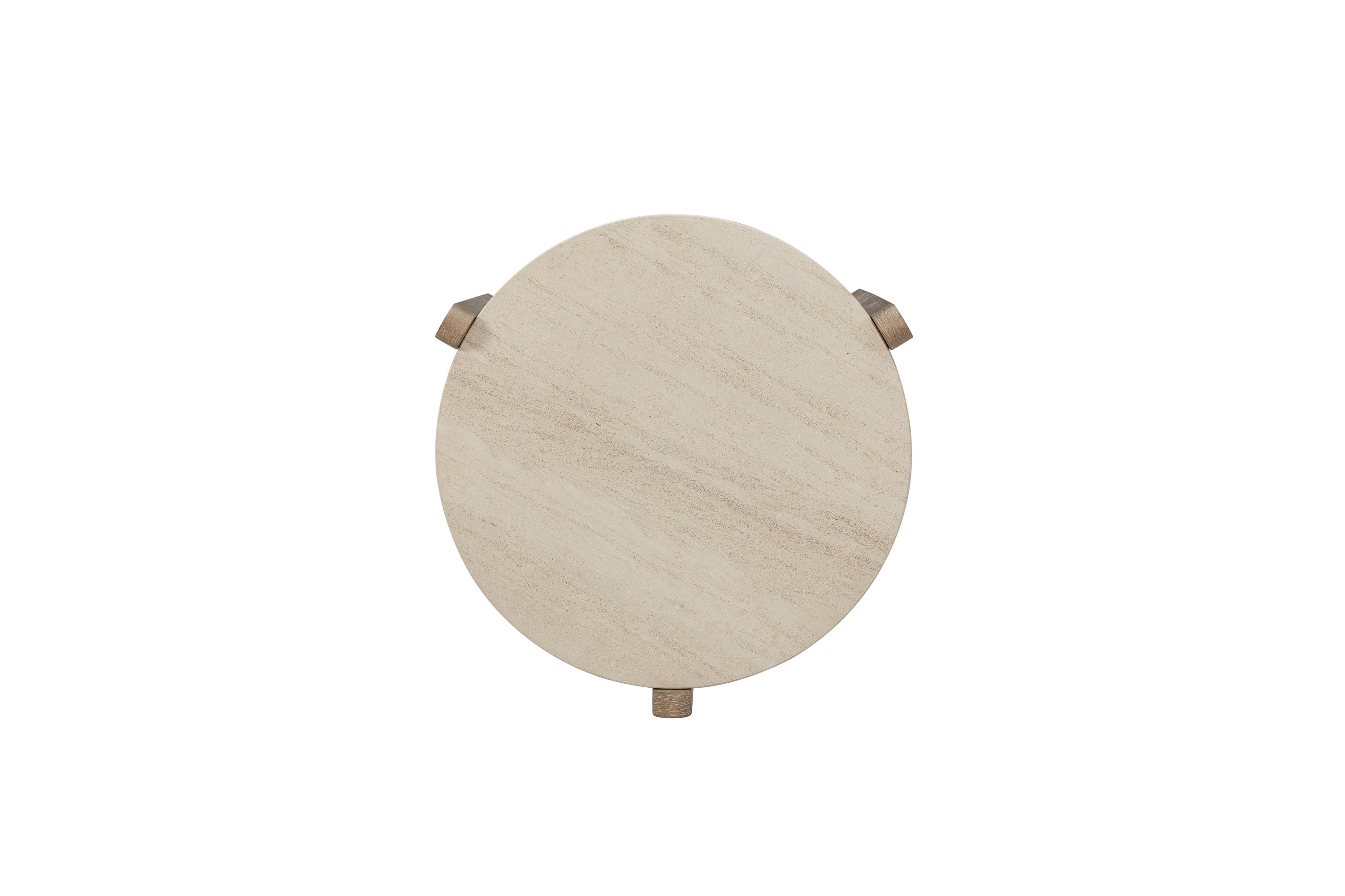 Stone Top End Table - Toffee