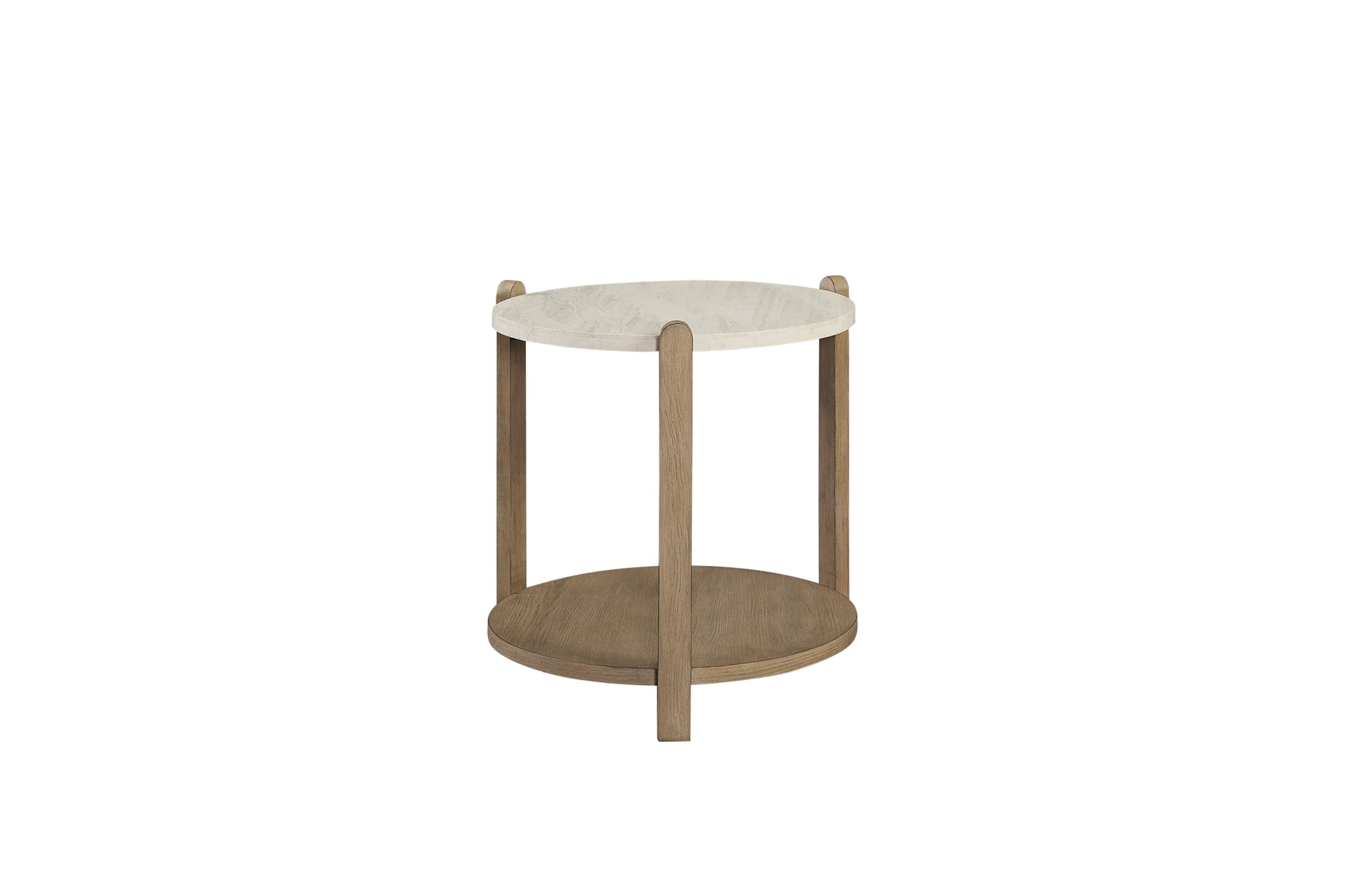 Stone Top End Table - Toffee