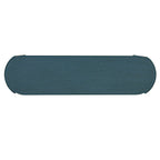 TREXM Entryway Table with Natural Wood Grain Finish, Console Table with Fluted Design, Oval Top and 2 Drawers for Entryway and Living Room (Navy)