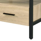 Yawan Oak & Black Finish Accent Table