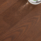 Modern Design Oval Handcraft Drum Coffee Table Length 47.24 inch Coffee Table for Living Room, Ellipse Coffee Table with Sturdy Pedestal,Walnut Color