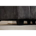 {NEW ARRIVAL VIDEO PROVIDED} Oversized Modular Sectional Sofa Couches Set,Corduroy Upholstered Deep Seat Comfy Sofa for Living Room 5 Seat,Dark Gray