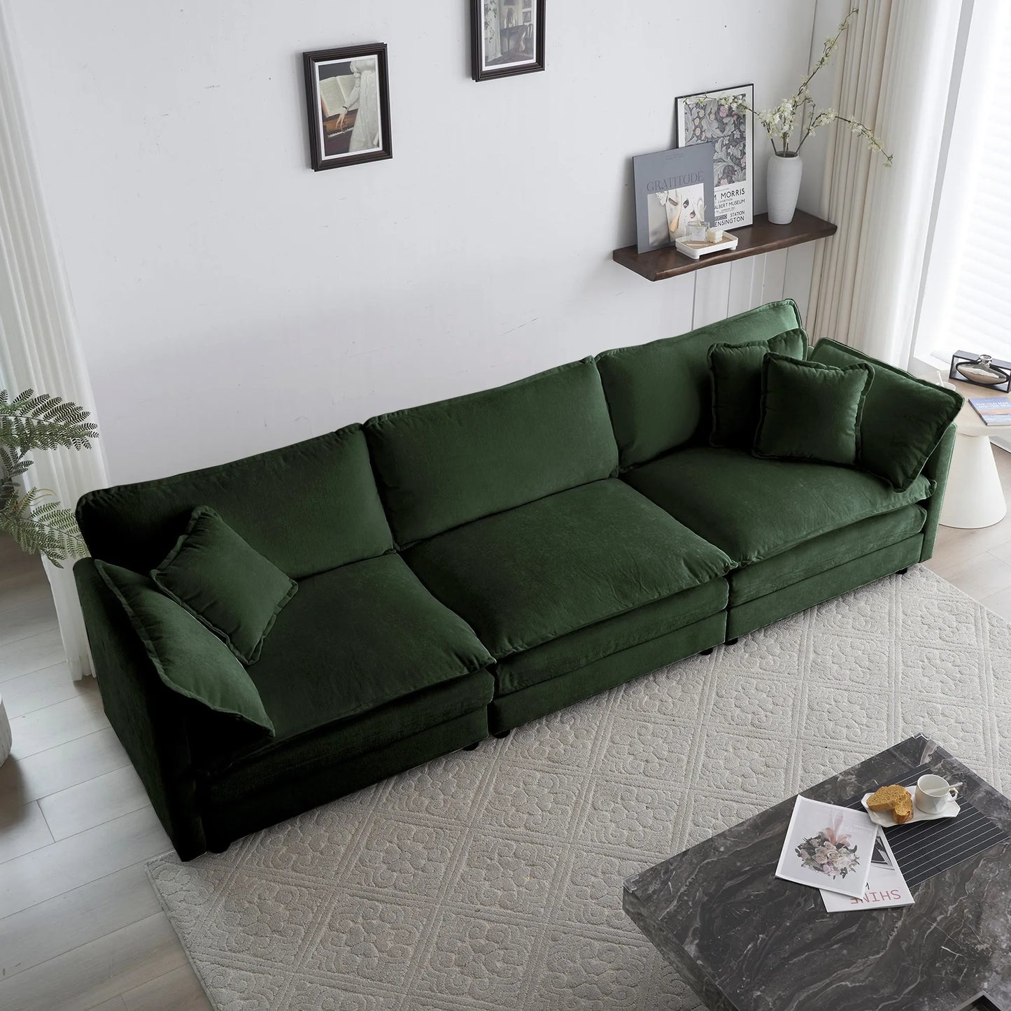 Oversized Modular Deep Seat Sectional Sofa