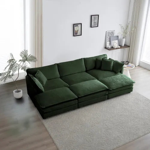 Oversized Modular Deep Seat Sectional Sofa
