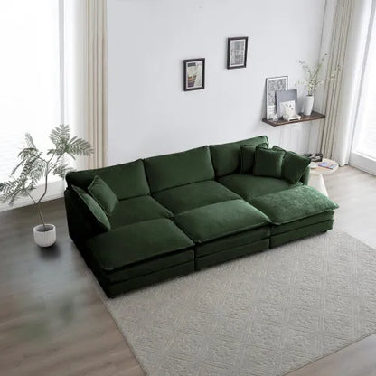 Oversized Modular Deep Seat Sectional Sofa