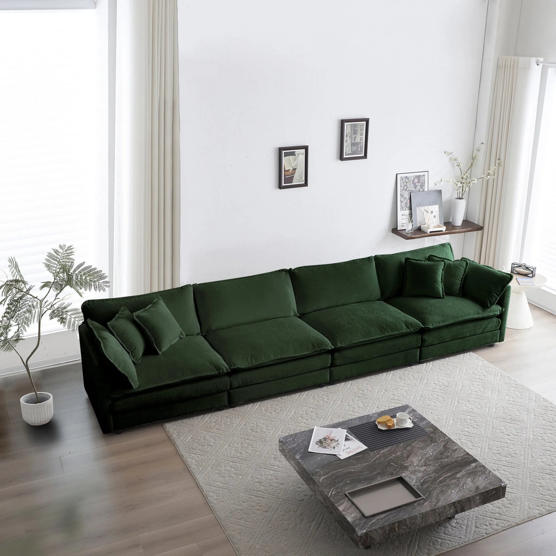 Oversized Modular Deep Seat Sectional Sofa