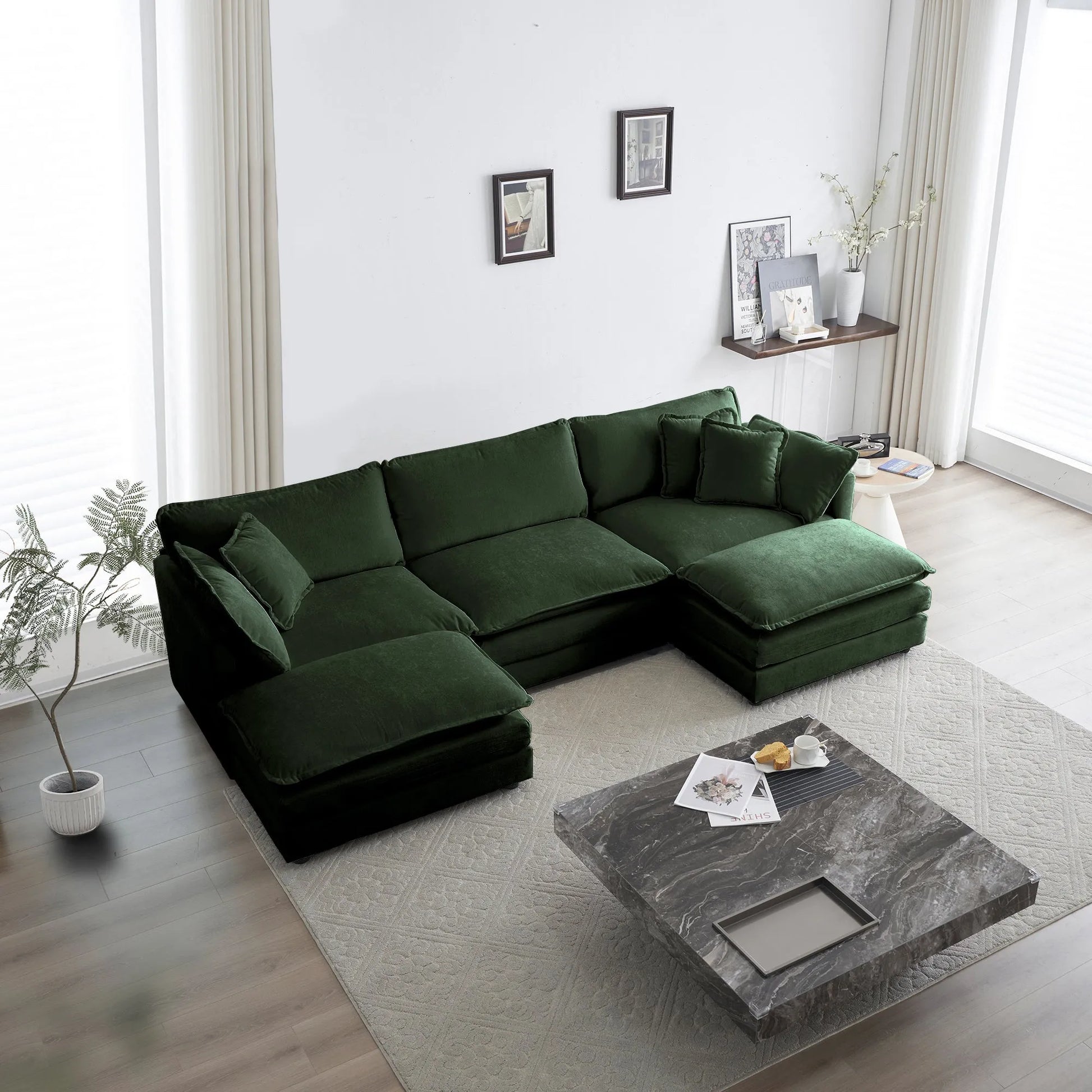 Oversized Modular Deep Seat Sectional Sofa