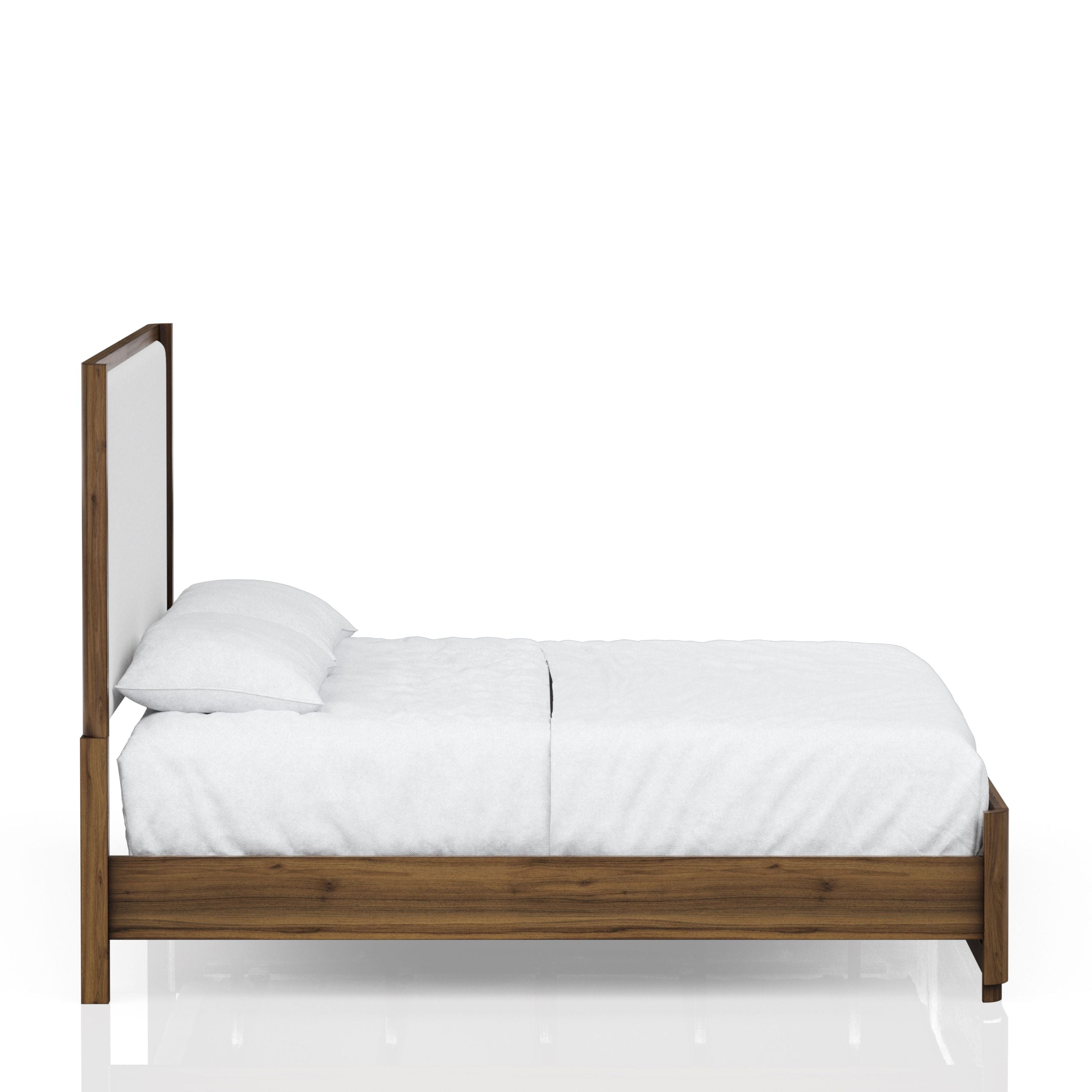 Queen Upholstered Bed in Walnut
