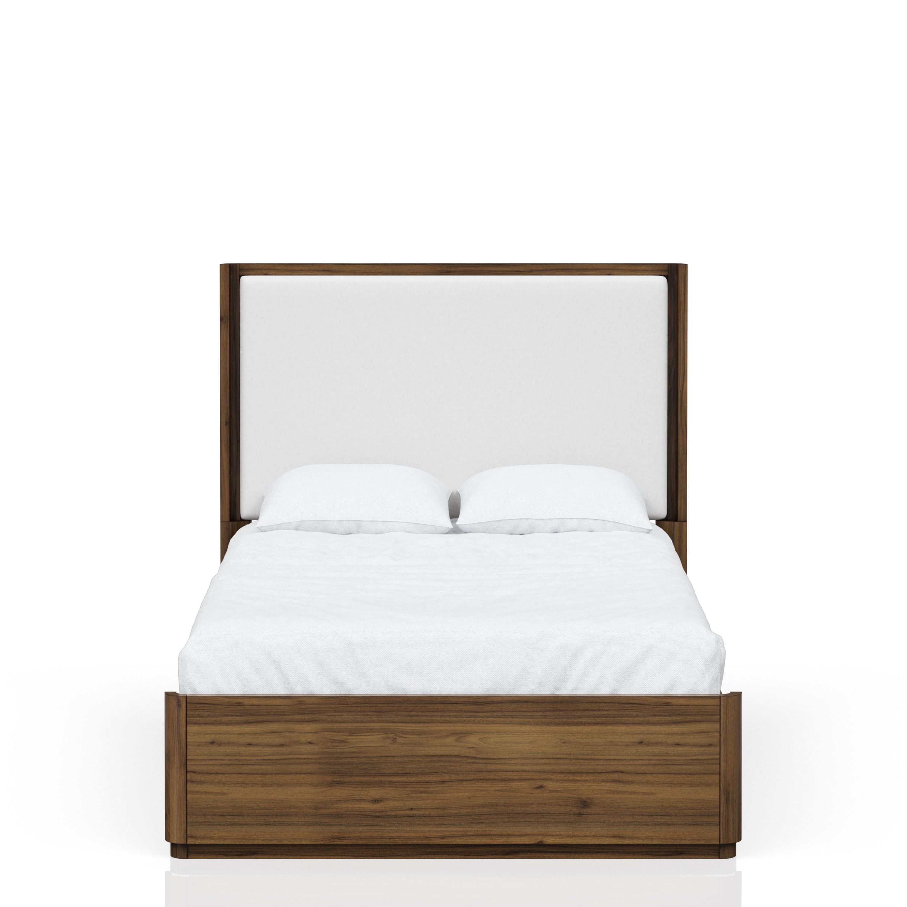 Queen Upholstered Bed in Walnut