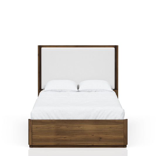 Queen Upholstered Bed in Walnut