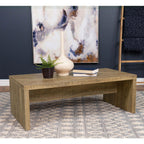 Elegant Rectangular Mango Engineered Wood Coffee Table.
