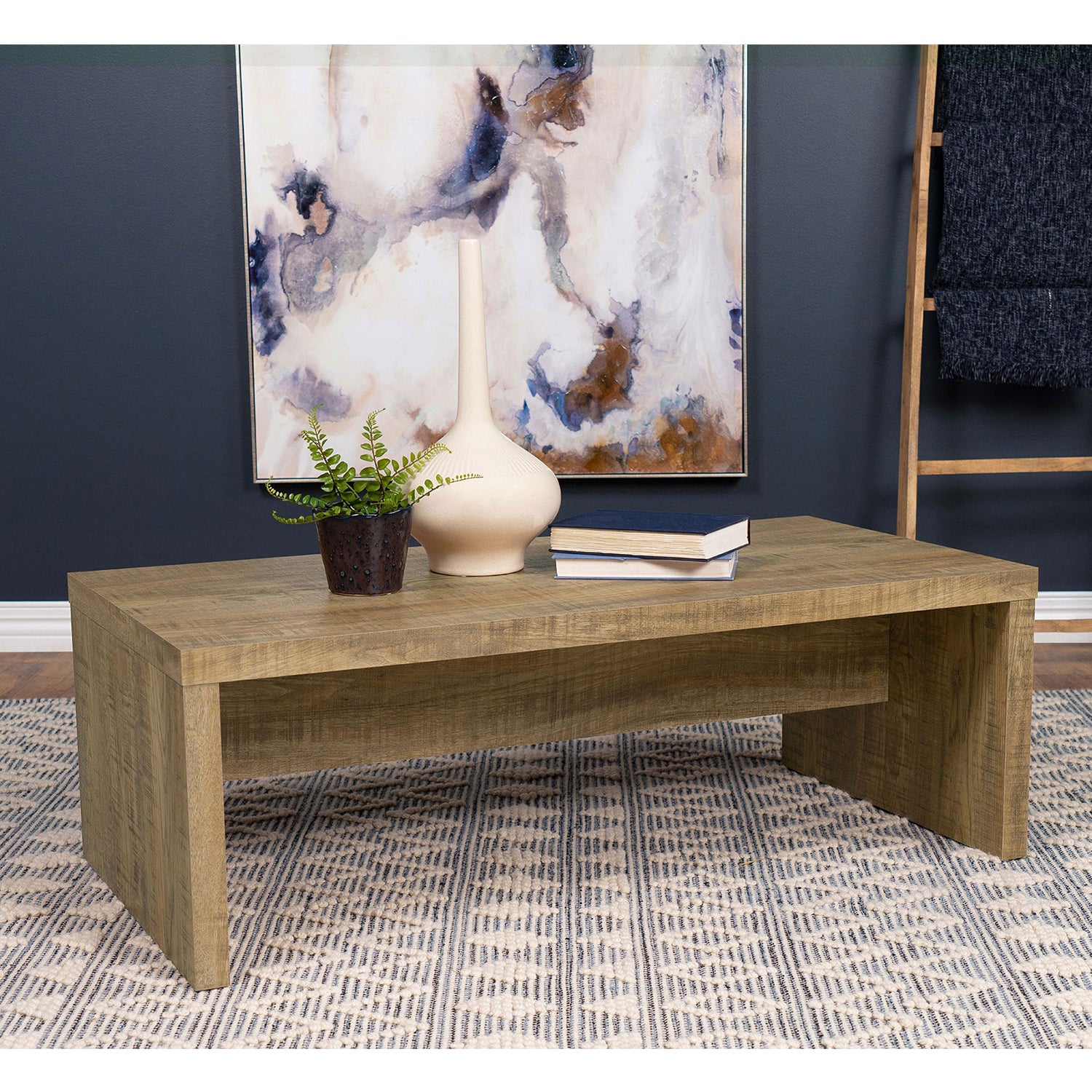 Rectangular Engineered Wood Coffee Table, Mango