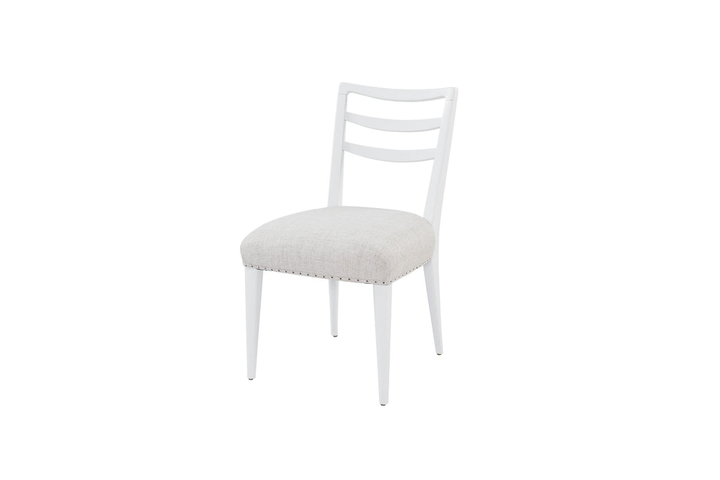Round Expandable Table 4 Ladderback white Chairs Glass Front Server and Display Cabinet