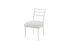 Round Expandable Table 4 Ladderback white Chairs Glass Front Server and Display Cabinet