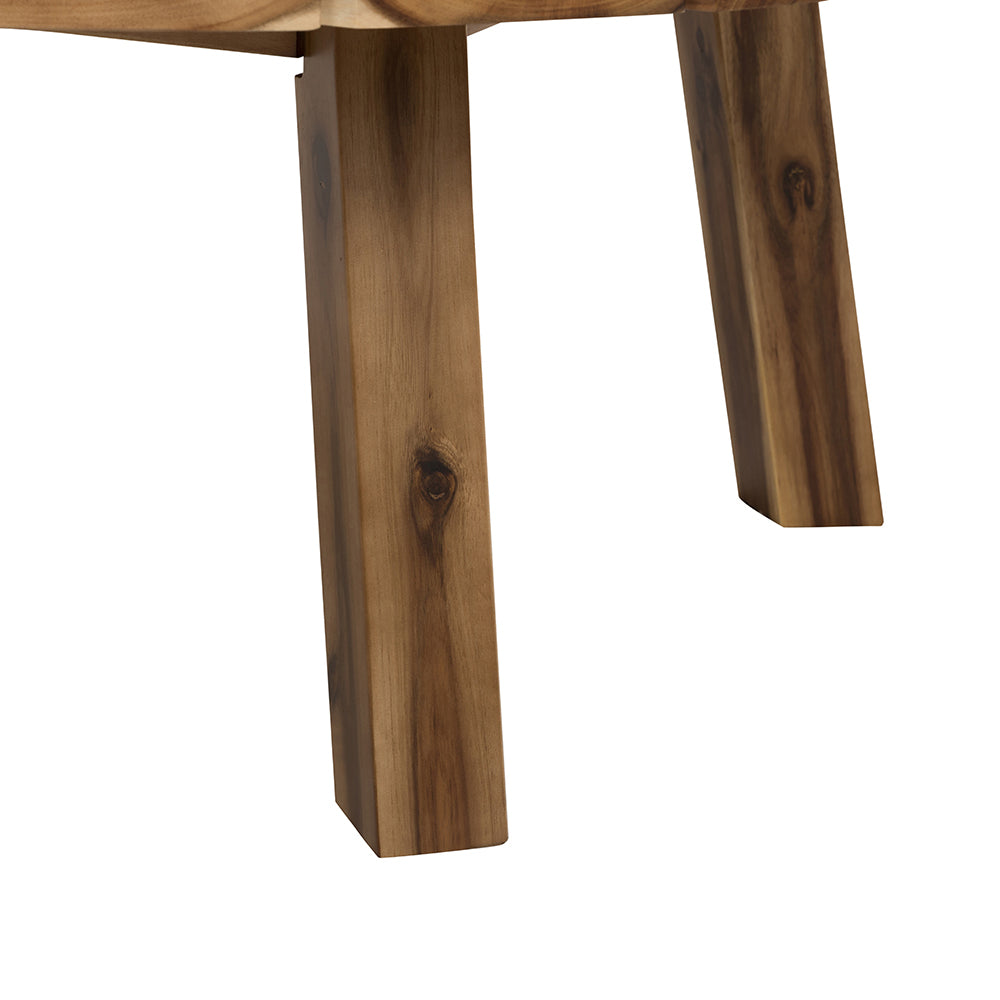 D35.6x14.6" Coffee Table, Durable Solid Acacia Wood