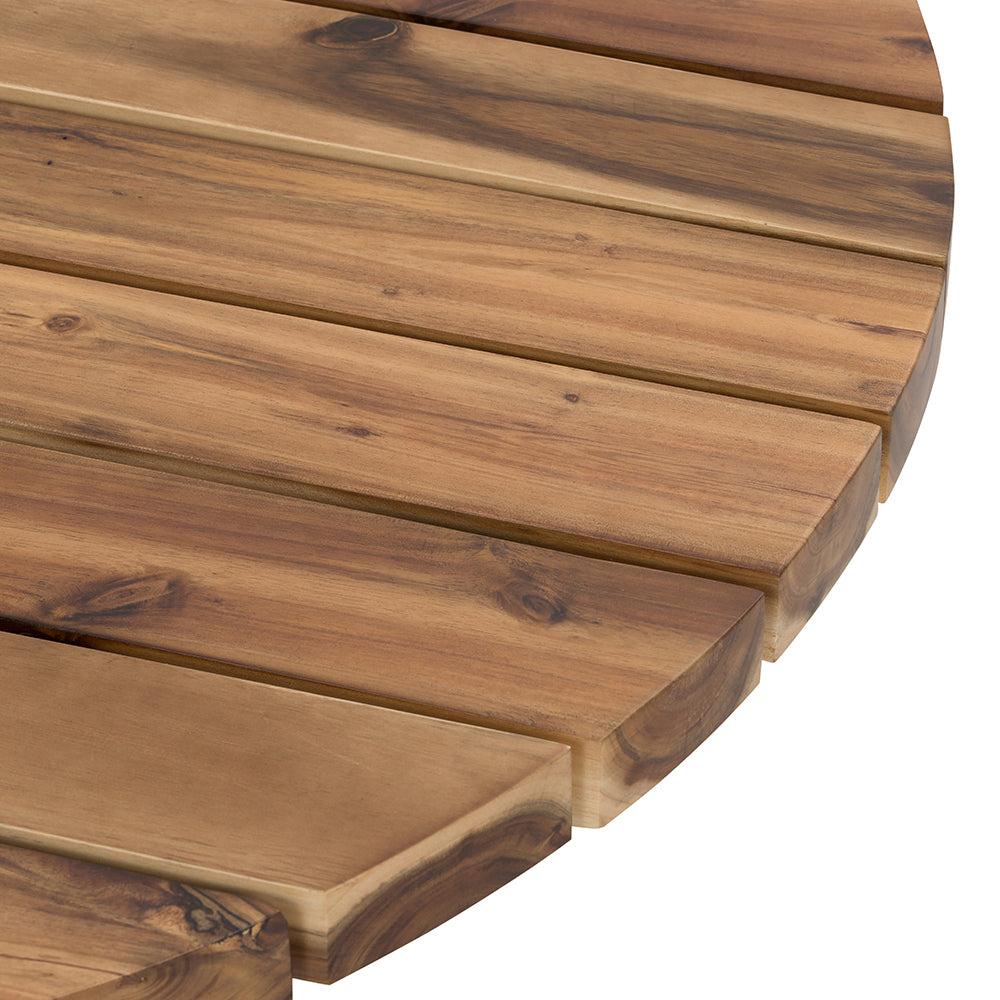 D35.6x14.6" Coffee Table, Durable Solid Acacia Wood