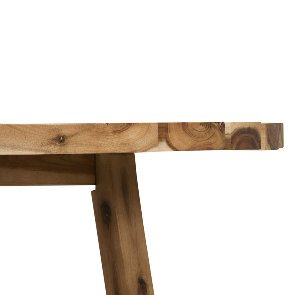 D35.6x14.6" Coffee Table, Durable Solid Acacia Wood