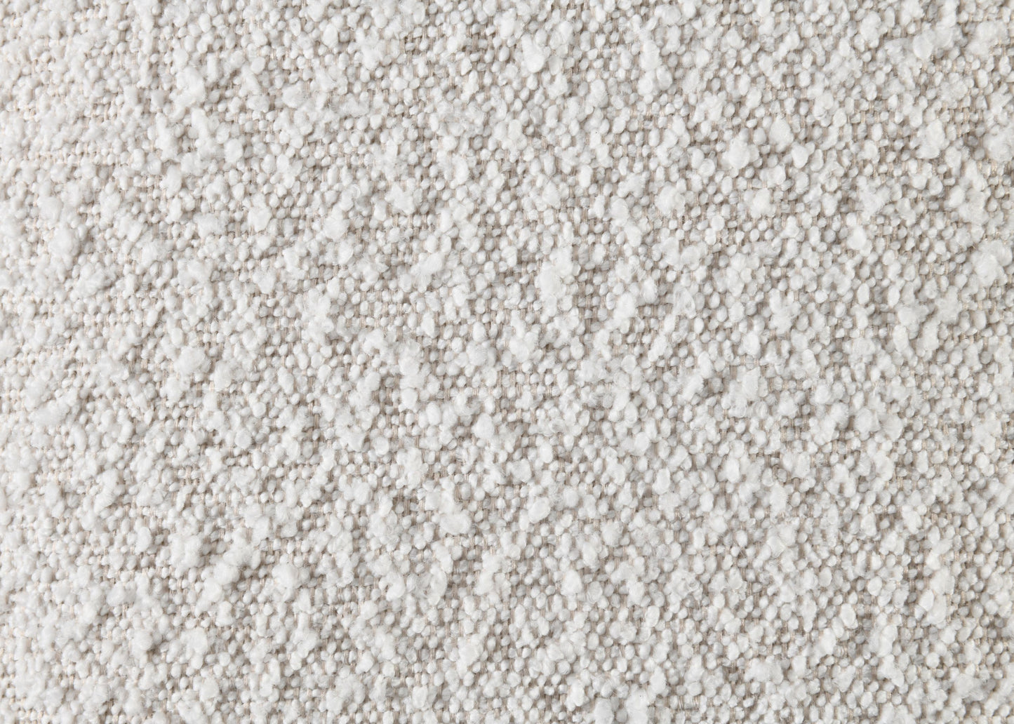 Sandro White Boucle & Walnut Finish Queen Bed Bed Frame