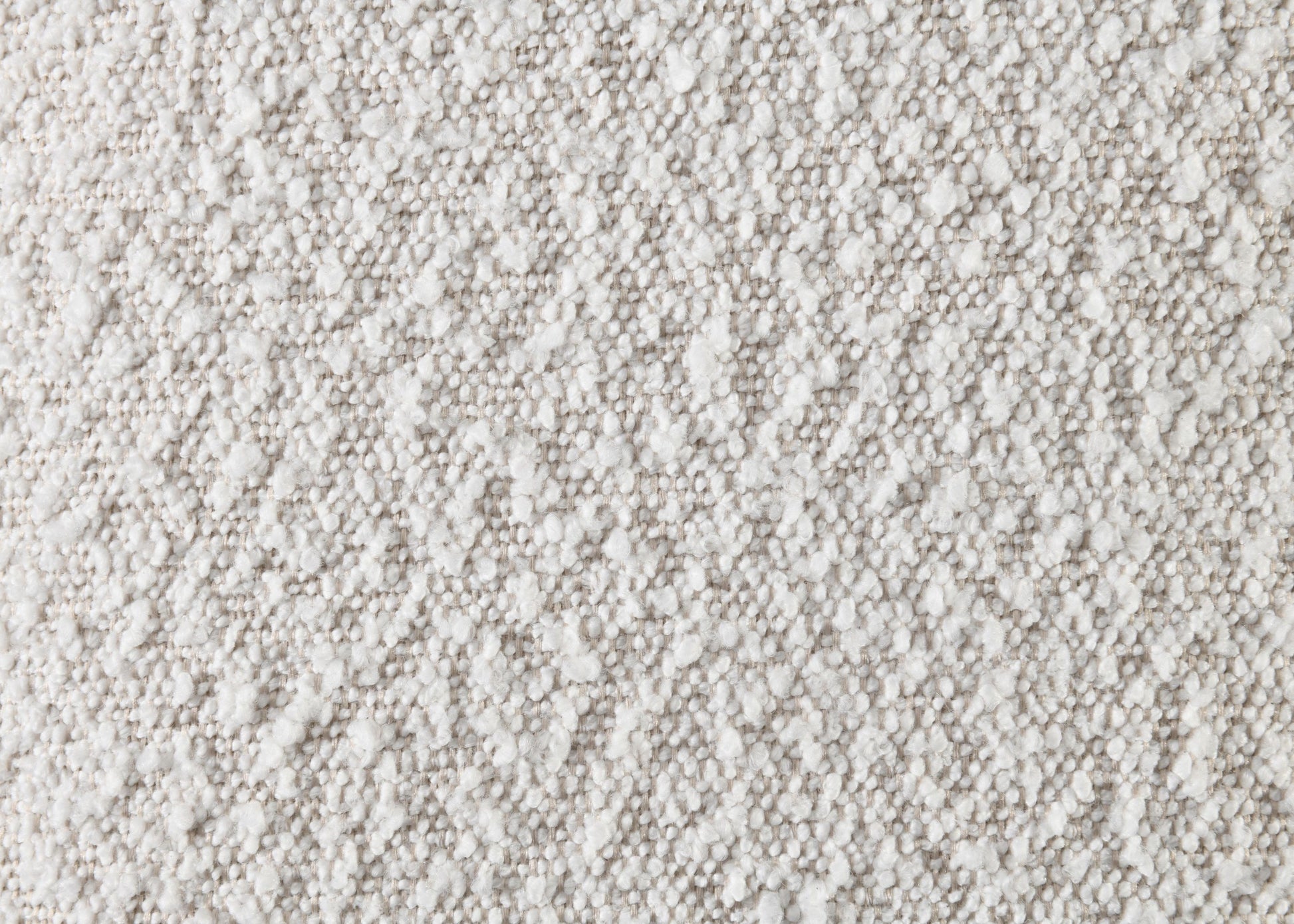 Sandro White Boucle & Walnut Finish Queen Bed Bed Frame