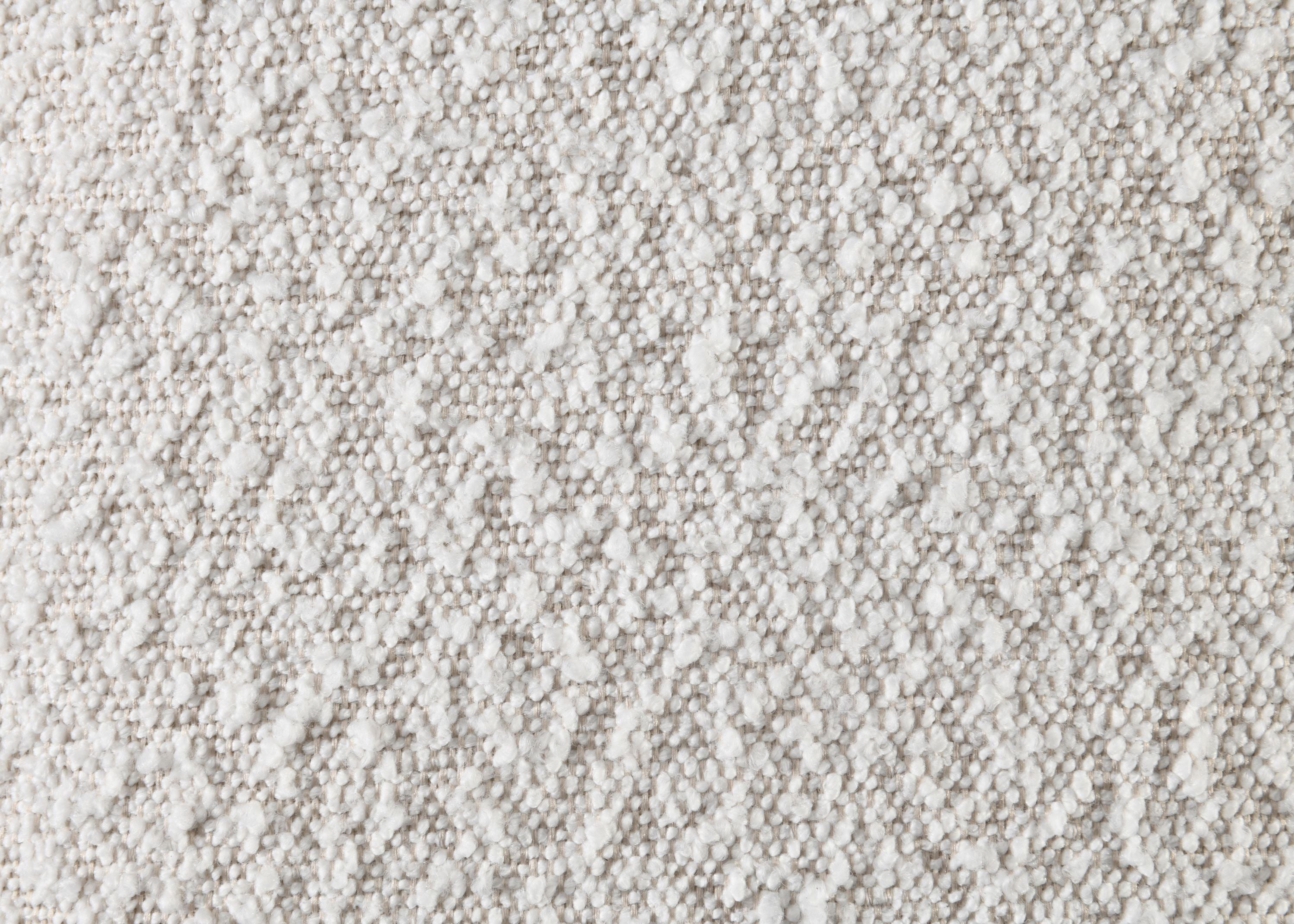 Sandro White Boucle & Walnut Finish Queen Bed Bed Frame