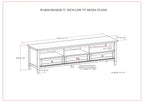 Warm Shaker 72 inch Low TV Media Stand
