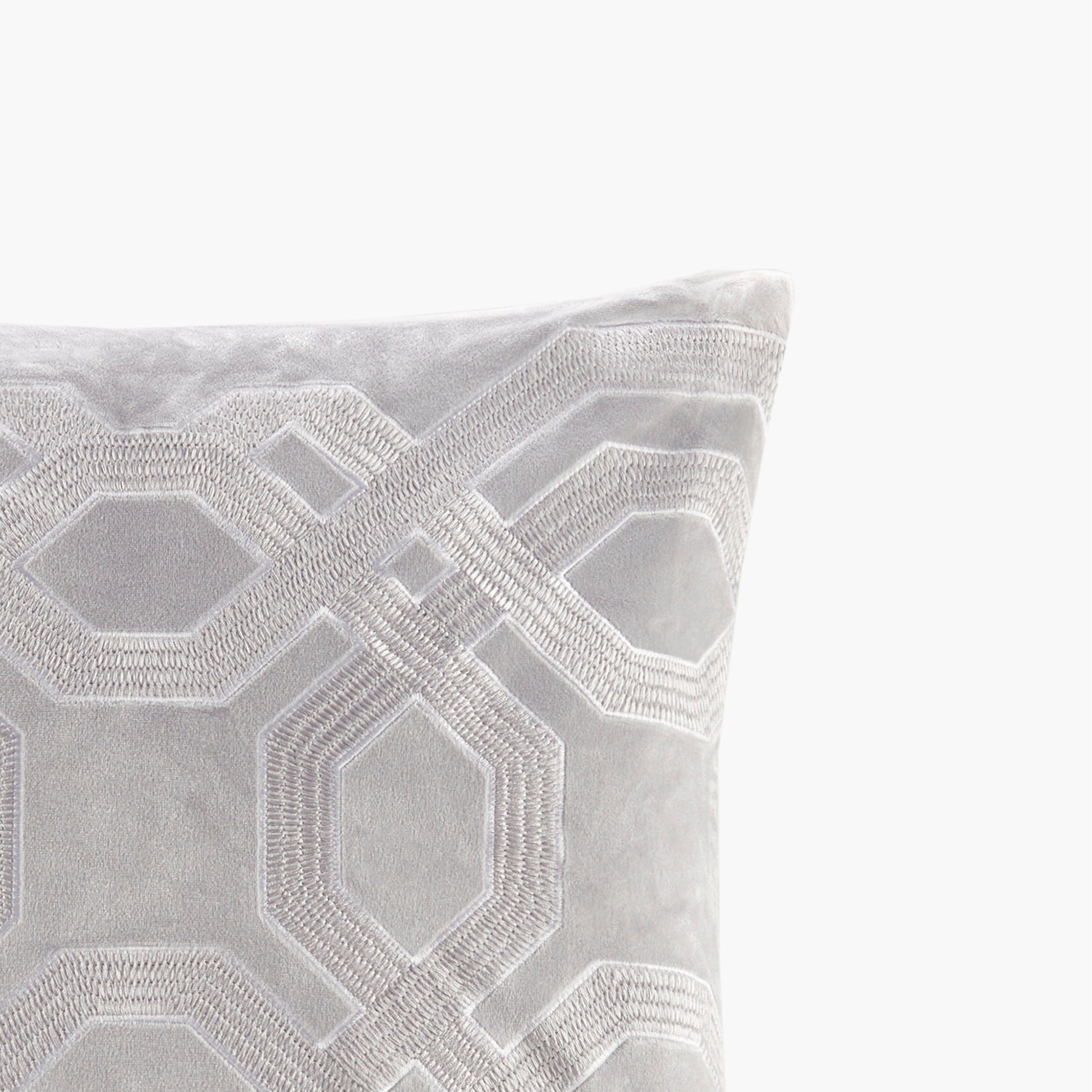 Square Decor Pillow Silver 18x18'