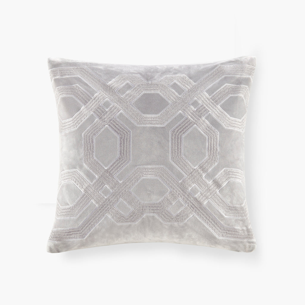 Square Decor Pillow Silver 18x18'