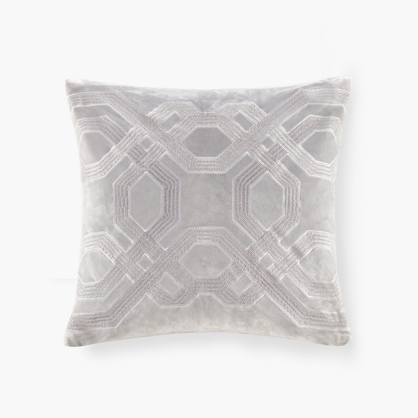 Square Decor Pillow Silver 18x18'