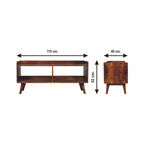 Artisan Furniture Solid Wood Open-top Chestnut Media Unit