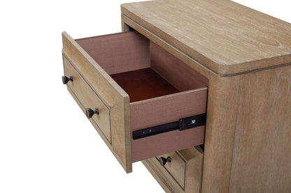 2 Drawer Nightstand With Sand Finish