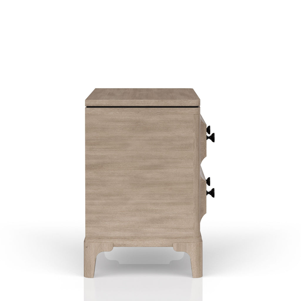 2 Drawer Nightstand With Sand Finish