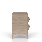 2 Drawer Nightstand With Sand Finish