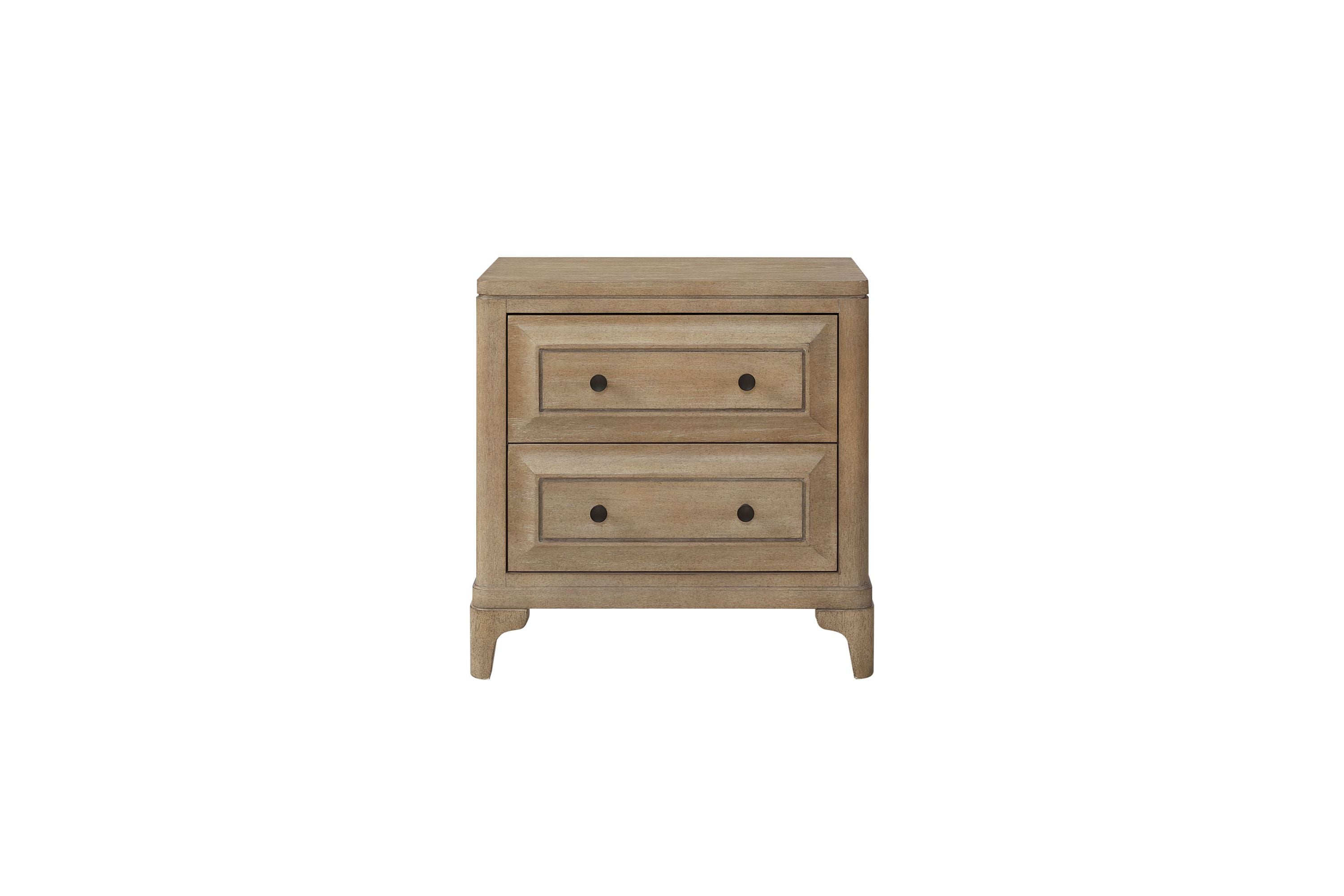 2 Drawer Nightstand With Sand Finish