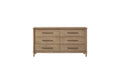 Casual 6 Drawer Dresser Sand Finish