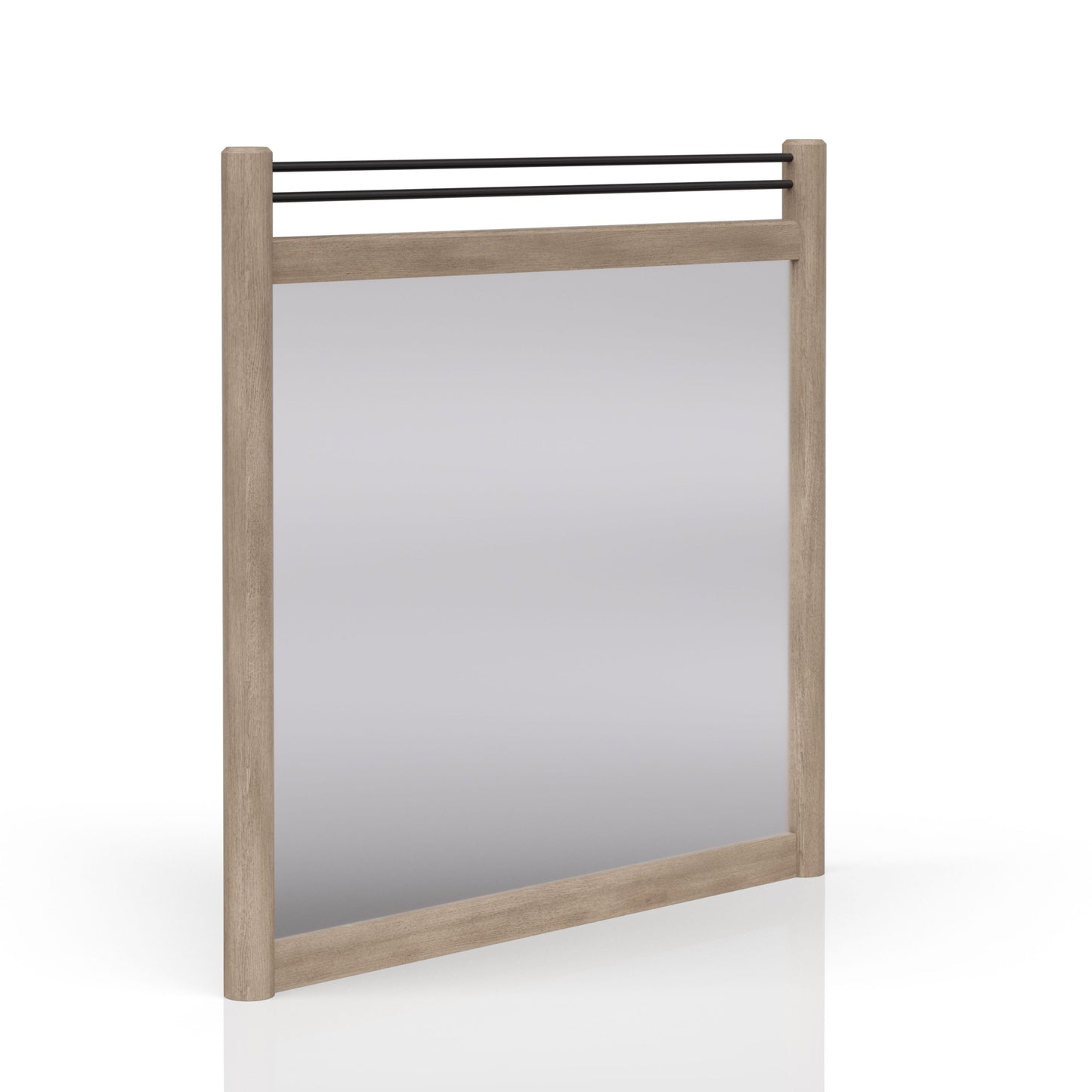 Queen Canopy Bedroom Set with a 2 Drawer Nightstand. a modern Dresser with Poster Mirror and a Door Chest.