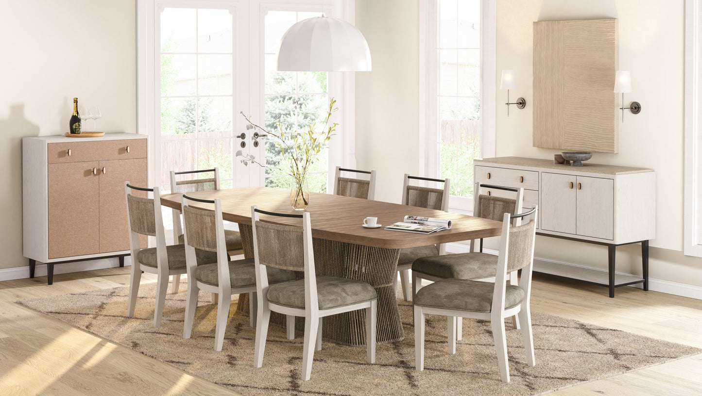 Rope Back Chair - Vanilla / Carmel