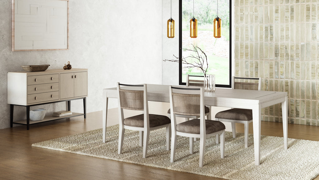 Rope Back Chair - Vanilla / Carmel