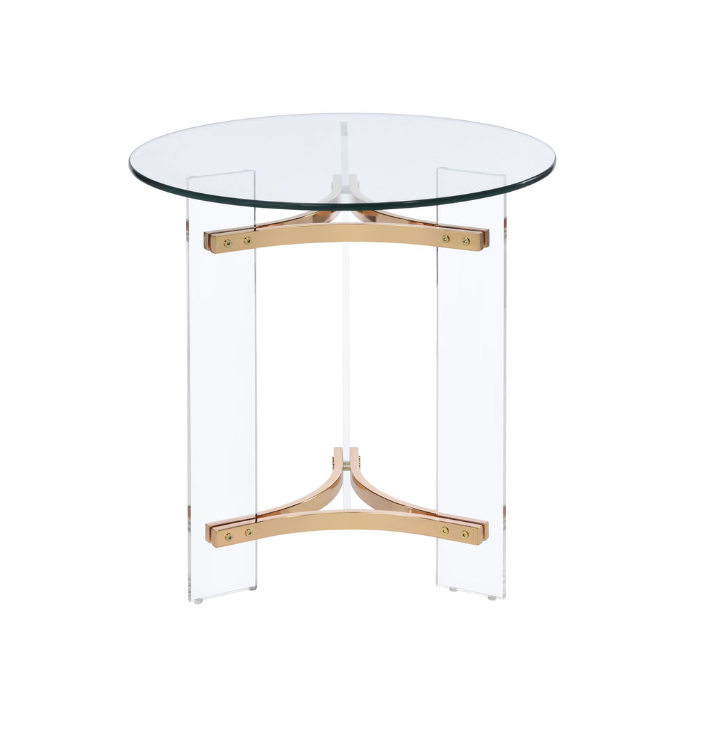 Sosi Gold Finish End Table