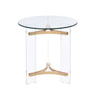 Sosi Gold Finish End Table