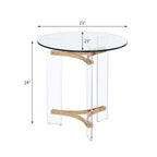 Sosi Gold Finish End Table