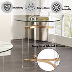 Sosi Gold Finish End Table