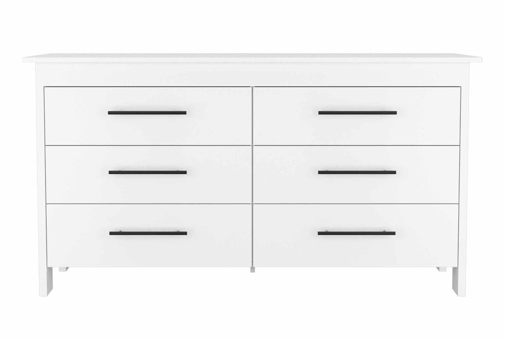 Southington 6-Drawer Rectangle Dresser White