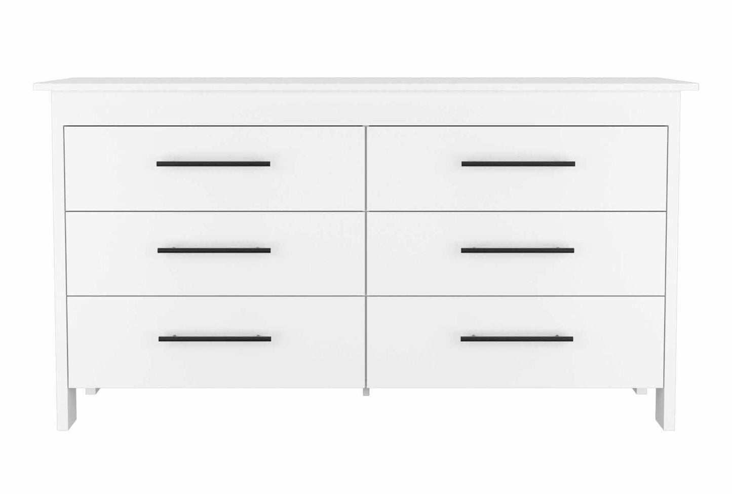 Southington 6-Drawer Rectangle Dresser White