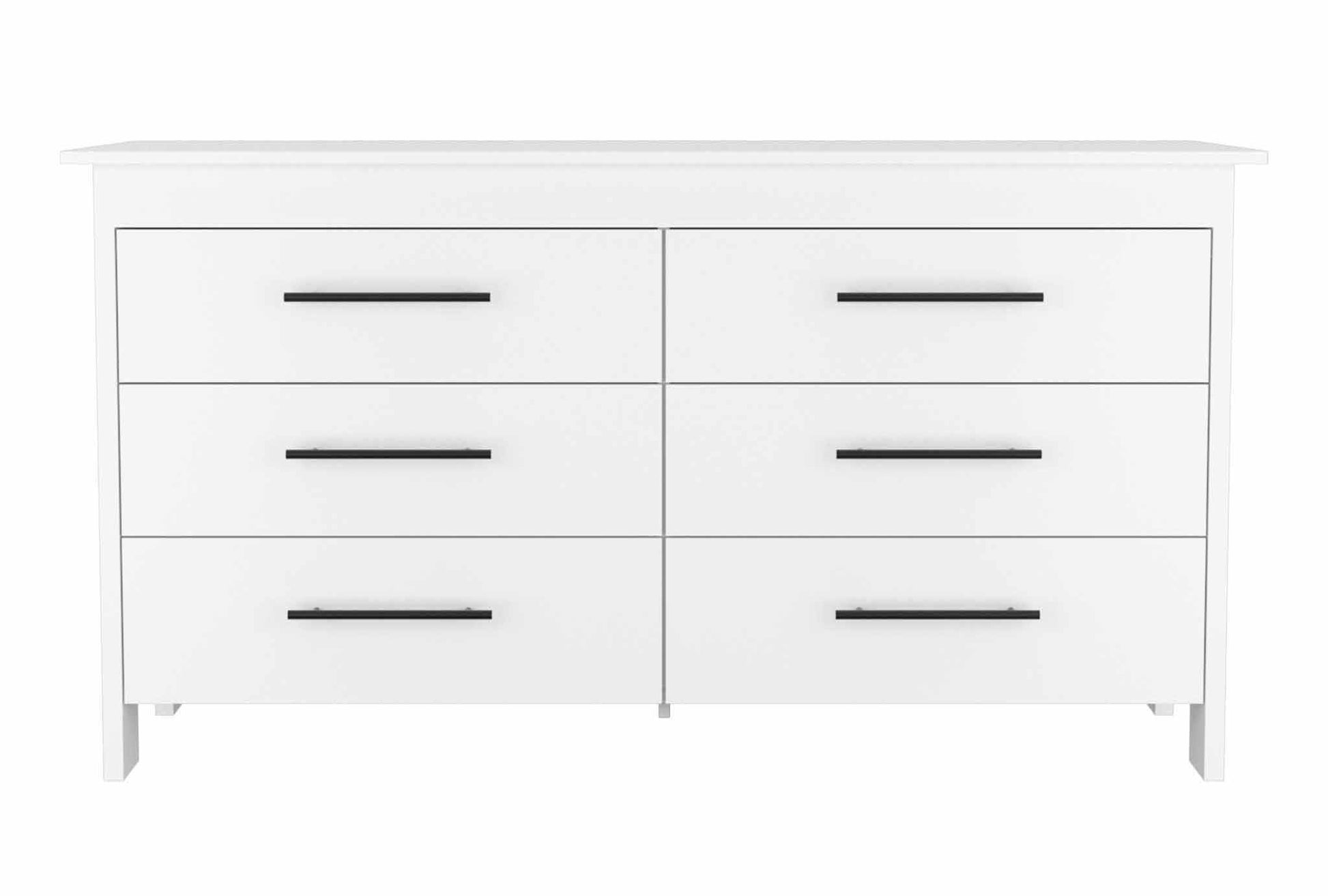 Southington 6-Drawer Rectangle Dresser White