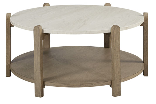 Stone Top Cocktail Table - Toffee Coffee Table