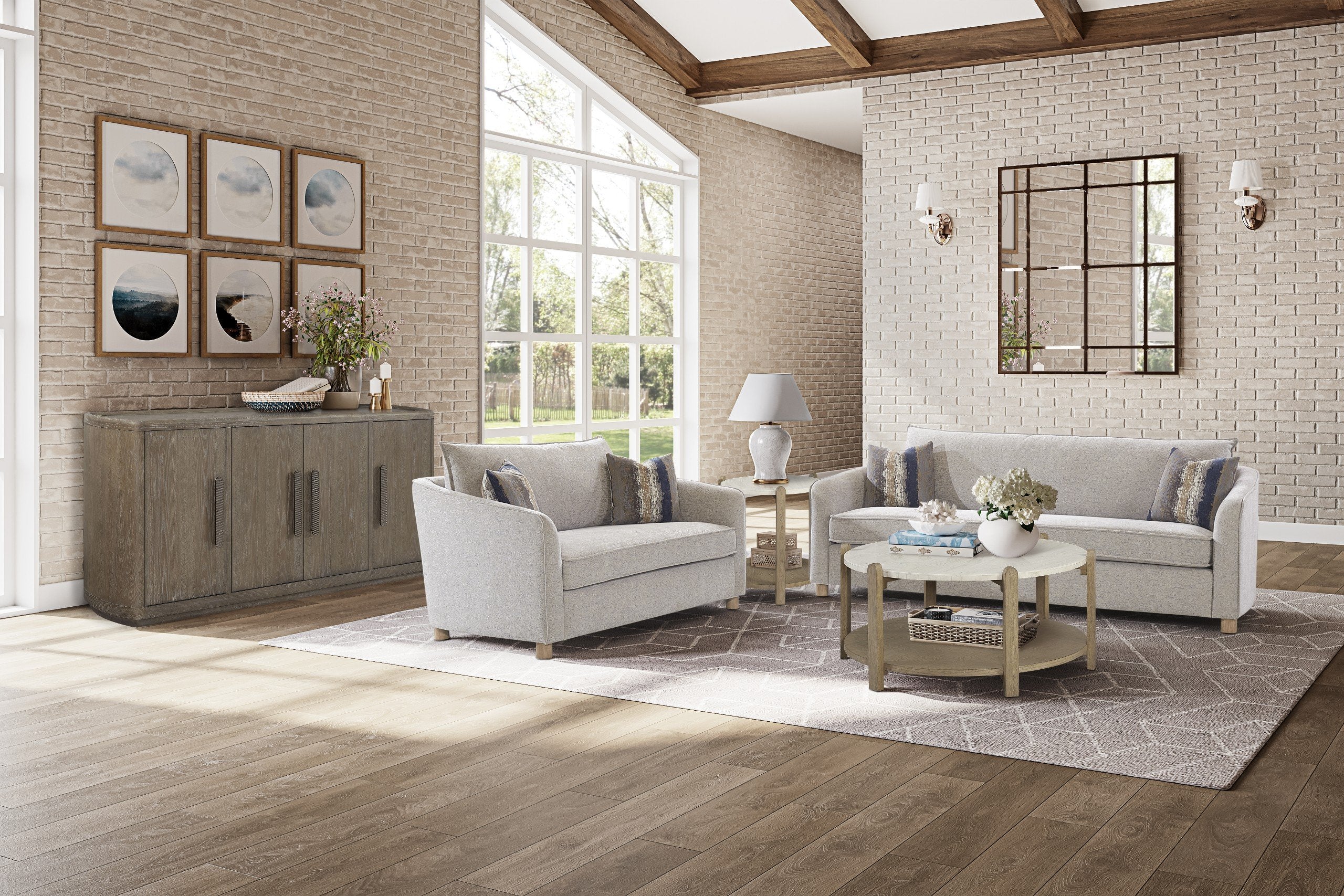 Stone Top Cocktail Table - Toffee Coffee Table