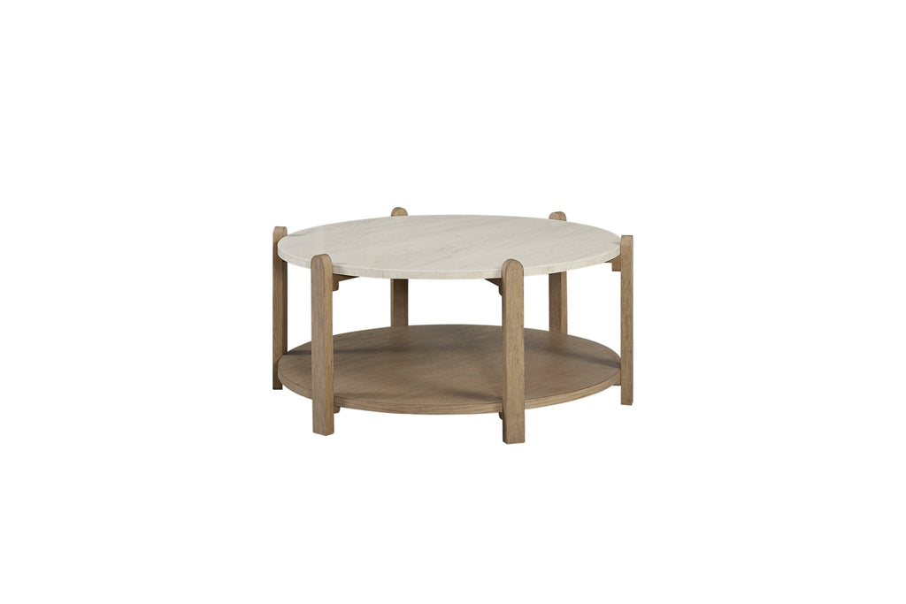Stone Top Cocktail Table - Toffee Coffee Table