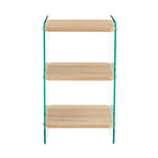 Three layer bedside cabinet.The board is made of MDF with wooden stickers, with transparent tempered glass on both side.The design is simple and elegant, with powerful storage function.Storage cabinet