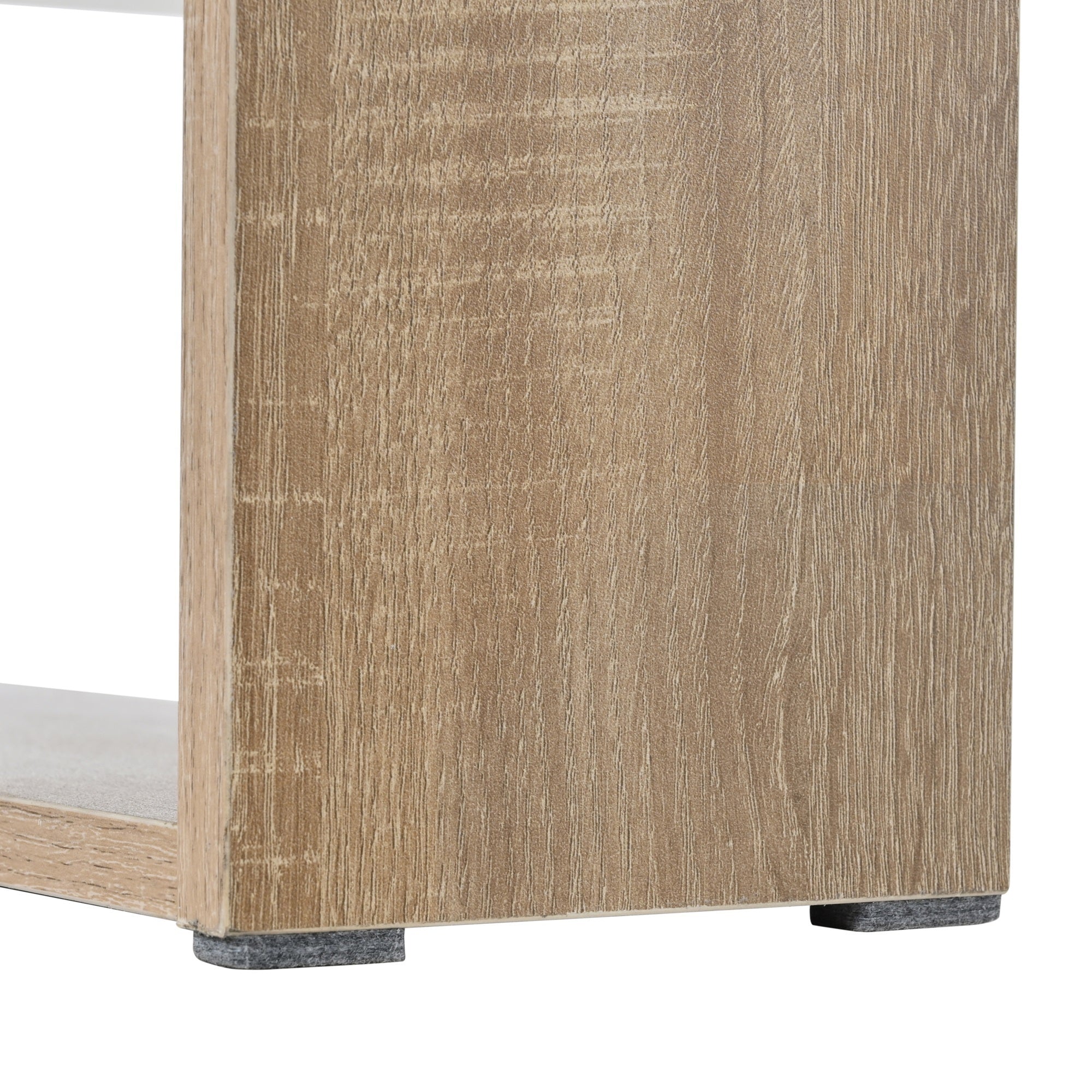 ON-TREND High Glossy Coffee Table with 2 Drawers, Practical Two Tone Center Table with Hidden Compartments, Rectangle Cocktail Table with Open Storage Shelf for Living Room, Bedroom, White, 41.3*23.6